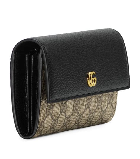 gucci continental leather flap wallet|Gucci card holder sale clearance.